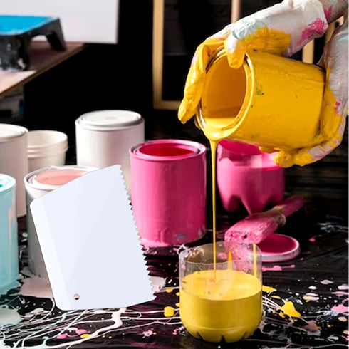 3 Pcs Adhesive Spreader Plastic Trowel Notched Glue Spreader 0.2" Tooth Hardwood Flooring Spreader Plastic Notch Plastic Trowel Hardwood Flooring ...