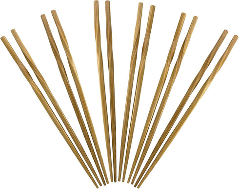 Totally Bamboo Twist Reusable Bamboo Chopsticks, Set of 5 Pairs...