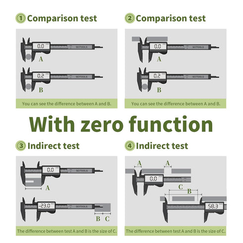 All-Metal Digital Caliper 0-4"Measuring Tool, Micrometer Caliper with Auto-Off Feature, Interchangeable Between inches and millimeters for DIY/Hou...