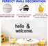 Wall Decal Stickers, Hello Welcome Stickers, (Easy to Apply), Vinyl Wall Decor Art Front Door Inspirational Motivational Quotes, Office Gym Nurser...
