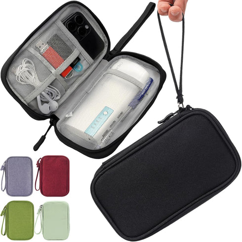 Electronic Organizer Case, Travel Cable Organizer Pouch Electronic Accessories Carry Case Water Resistant Organizer Pouch Bag for Cable, Cord, Cha...