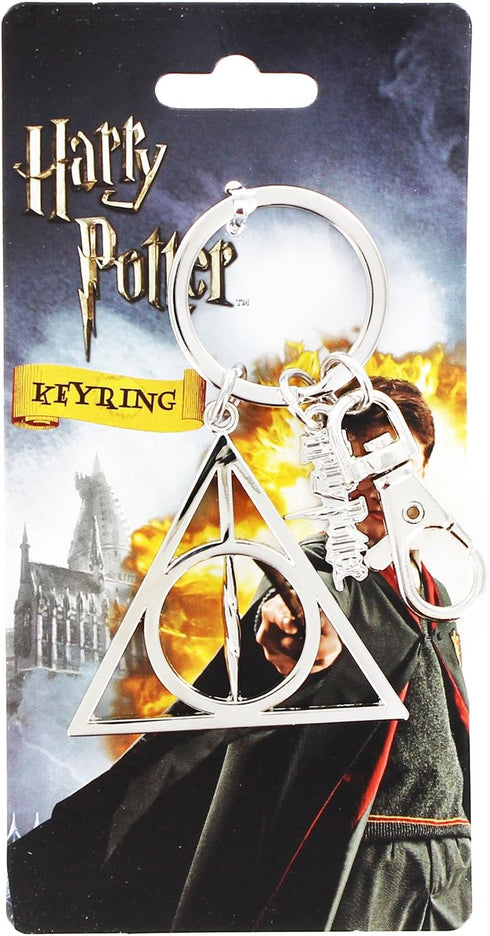 Monogram International Harry Potter Deathly Hallows Pewter Key Ring...