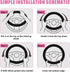 Car Steering Wheel Cover, Universal 15" Anti-Slip Auto Steering Wheel Protector for Men Women, Breathable Odor Free Leather Steering Wheel Car Acc...