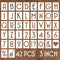3 Inch Letter Stencils and Numbers, 42 Pcs Alphabet Drawing Stencils, Reusable Plastic Craft Templates for Painting on Wood, Wall, Fabric, Rock, S...