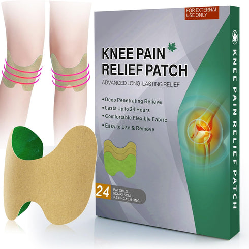 Pain Relief Patches, Knee Pain Relief Patches, 24 Count, for Back, Neck, Shoulder, Knee Pain and Muscle Soreness, 8 Hours Heat Therapy Relief...