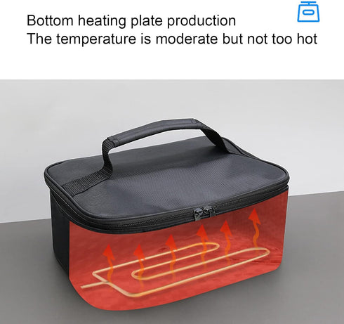 Portable Car Microwave, 12V 90W Car Food Warmer Electric Oven Fast Heating Picnic Box for Reheating & Food Cooking, Fast Heating Food Warmer for T...