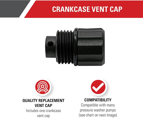 Simpson Cleaning 7111013 Replacement Crankcase Vent Cap for Pressure Washer Pumps, Black...