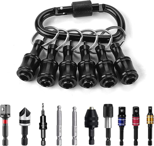 1/4 Inch Bit Holder Keychain, Hex Screwdriver Bits Holder Extension Bar, Quick Change Screw Bit Holder for Most Electric, Hand-held Screwdrivers a...