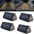 LED Solar Step Fence Lights Outdoor Stair Lights,Waterproof IP68 4 Pack Solar Deck Lights for Solar Decoration Lights for Yard, Patio, Garden, Wal...