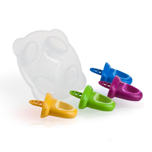 Nuby Popsicles Molds 1 Pack 4 Handle - Garden Fresh Fruitsicle Frozen Pop Tray - Multicolored Popsicle Molds For Kids, Baby Essentials...