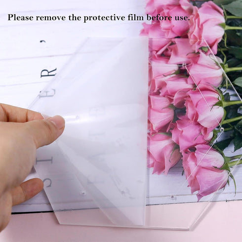 6 Pieces Hexagon Quilting Template with 1/4 Inch Seam Allowance, Hexagon Acrylic Quilting Rulers and Templates for Sewing DIY Manual Crafts Includ...