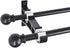 AddGrace Double Curtain Rod Brackets Set of 4 for Drapery Rod Window Hardware Rod Holders (Black)...