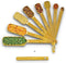 2LB Depot Gold Measuring Cup Set - 7pc Stainless Steel, Narrow Long Handle Design Fits Spice Jars - Leveler Included...