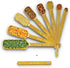 2LB Depot Gold Measuring Cup Set - 7pc Stainless Steel, Narrow Long Handle Design Fits Spice Jars - Leveler Included...