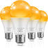 L LOHAS LED Sleep aid Amber Light Bulbs, Blue Light Blocking, A19 9W(60 Watt Equivalent) Dim Light Bulbs, 1800K Warm Light Bulb, E26 Base, 4 Pack...