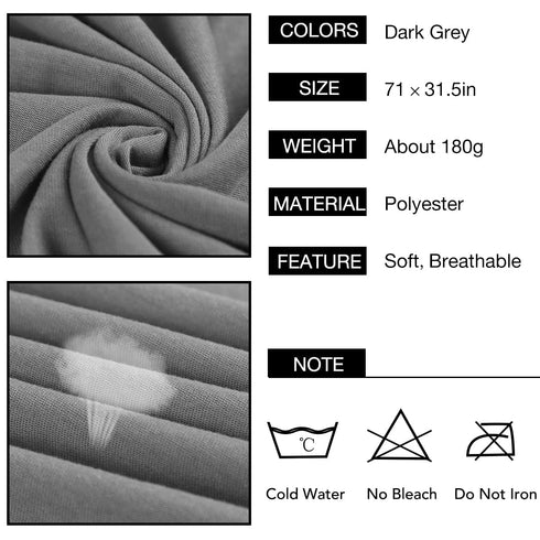 Kachanaa Satin Head Scarf Wraps African Women' Soft Long Scarf Shawls Stretch Turbans Solid Color Headbands for Black Women(Dark gray)...