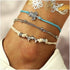 Boho Turtle Ankle Bracelet Silver Dolphin Braided Anklet Bracelet Layered Turtle Woven Rope Anklets Vintage Satellite Ball Anklet Foot Chain Jewel...