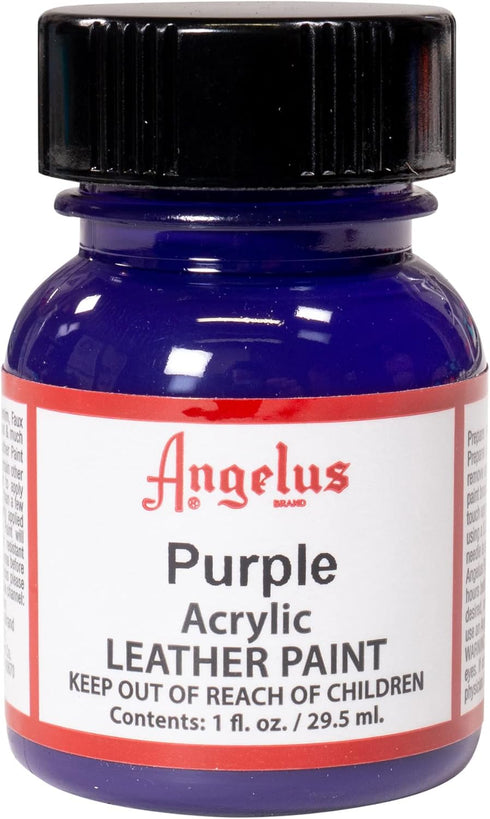 Angelus Acrylic Leather Paint for Shoes, Sneakers, Leather, Canvas, Furniture, and More - 1 fl oz, Purple...