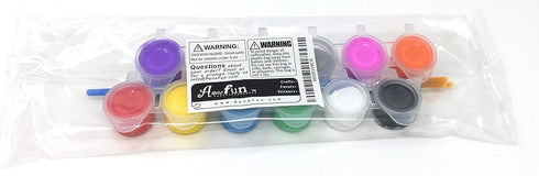 Kids Acrylic Paint Set - 12 Colors + 2 Brushes Pumpkin Paint Small Acrylic Paint Set Acrylic Paint Set for Kids Mini Paint Set Acrylic Painting fo...