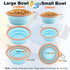 Collapsible Dog Bowls for Travel Portable Pet Food Water Bowl Foldable Silicone Food Dish with Carabiner Clip, BPA Free, Perfect for Feeding Small...