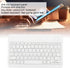 Sanpyl Keyboard, 10in Ultra Thin Bluetooth French AZERT Keyboard Scissor Slim Waterproof Multifunctional Keyboard for Tablet Phone Computer(White)...