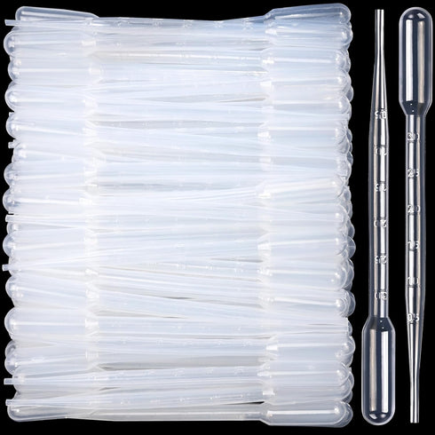 Teenitor 300PCS 3ML Plastic Transfer Pipettes Eye Dropper Disposable Pipettes Dropper for Science Experiments, Essential Oil Blending, Crafting...