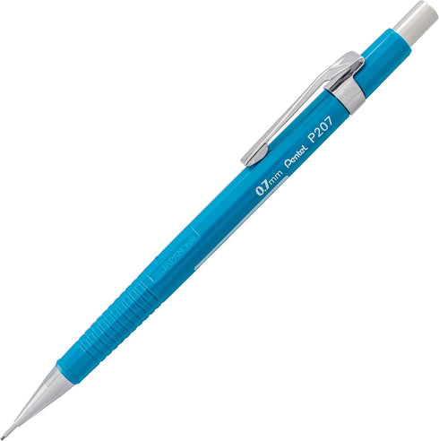 Pentel Sharp Automatic Pencil, 0.7mm, Blue Barrel, 1 Pack (P207BP-K6)...