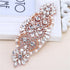 Rose Gold Rhinestone Applique XINFANGXIU Crystal Beaded Patch for Bridal Wedding Dress Sash Belt...