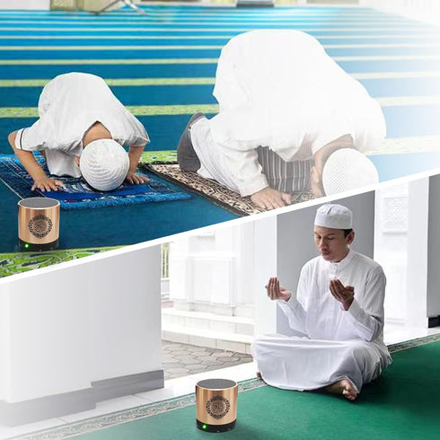 Quran Speaker - Portable, Sound, Multilingual, with AZAN Function - Ideal for Prayer, Meditation, and Learning, Remote Control, 16 Reciters and 16...