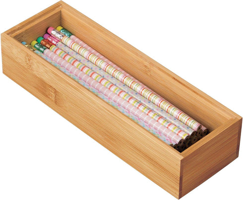 iDesign 41840 InterDesign Bamboo Stackable Box 3” x 9” x 2” Formbu Drawer Organizer - 3" x 9" x 2", 3" x 9"...