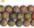 JOE FOREMAN 12mm Natural Unakite Jasper Semi Precious Gemstone Round Frosted Matte Chakras Loose Beads for Jewelry Making DIY Handmade Craft Suppl...