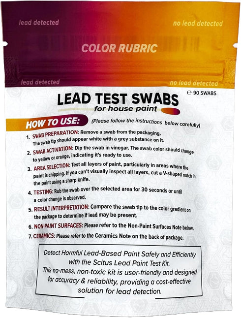 90 Count Lead Testing Swabs for House Paint...