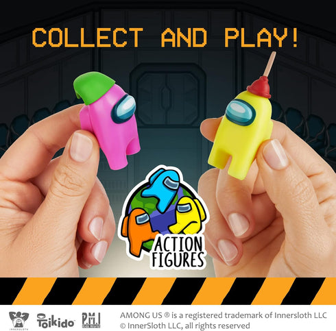 P.M.I. Crewmate Figures | 5 Toys Out of 16 Collectibles in 1 Pack | Merch Incl. The Peeled and The Clogged | 1 Hidden Impostor | Mini Toys with 3 ...