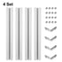 uxcell 4 Pcs T Slot 2020 Aluminum Extrusion Profile European Standard 200mm x 20mm Linear Rail Extrusion Frame for 3D Printer, CNC, DIY (Silver To...