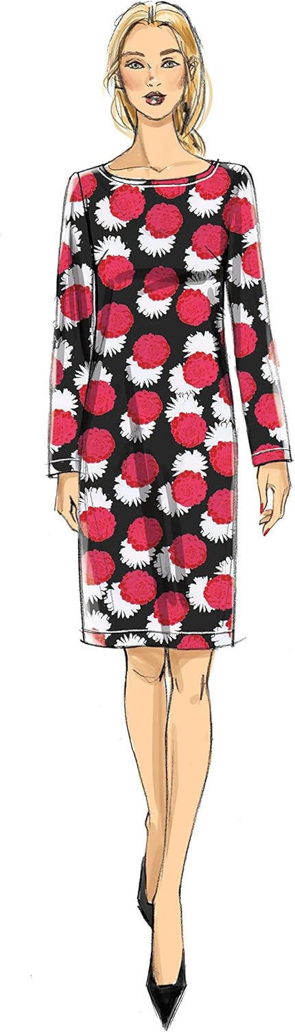 Vogue V9325E5 Very Easy Women's Lined Fitted Dress Sewing Patterns, Sizes 14-22, White...