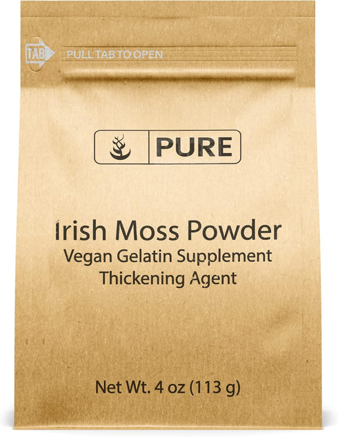 Pure Original Ingredients Irish Moss Powder (4oz) Dried Carrageen Seaweed, Gluten-Free, Lab-Verified...