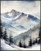 Posterizer 1 pcs-beautiful snowy scenary in winter -3-Landscape & Nature Art-GIft for Men Women Teens-Dining Room Decor- unframed wall art...