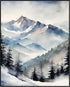 Posterizer 1 pcs-beautiful snowy scenary in winter -3-Landscape & Nature Art-GIft for Men Women Teens-Dining Room Decor- unframed wall art...