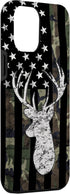 Deer Hunting Camouflage American Flag Whitetail Buck USA Case for iPhone 12 Pro Max...