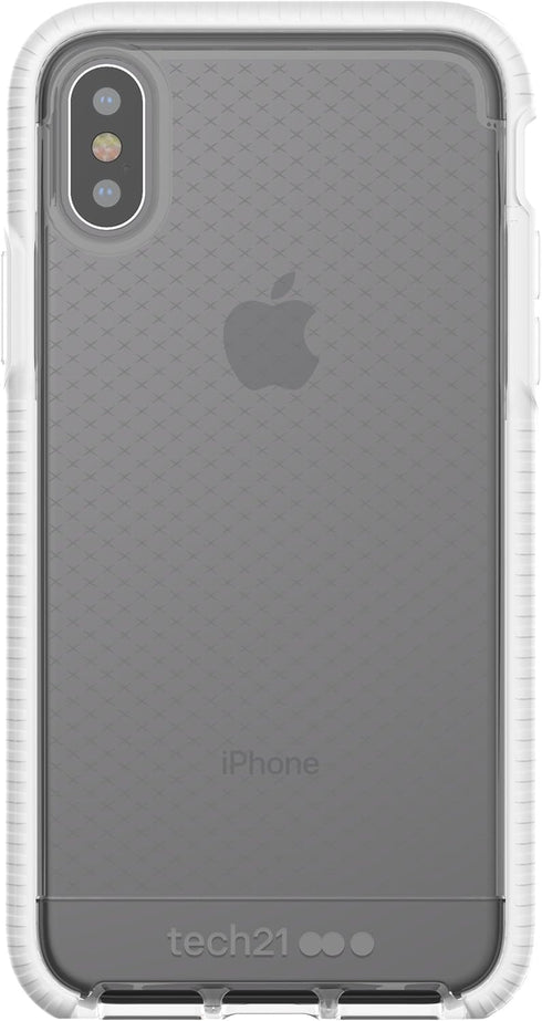 Tech21 Evo Check Slim Fit Case for iPhone X/XS - Clear White, Wireless & Heavy Duty Protection...