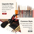 10Pcs Chinese Calligraphy Brushes Set, Painting Writing Watercolor Brushes, Kanji Japanese Sumi Drawing Brushes with Roll-up Bamboo Holder...