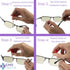 GMS Optical 11mm Short length/6mm Med wide- Silicone Tear drop screw in Eyeglass Repair Kit with Screws and driver, Eyeglass Nose Pads for small f...