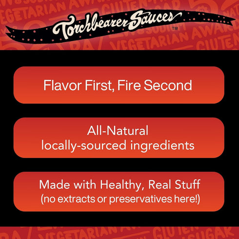 Torchbearer Sauces Garlic Reaper Sauce, 5 oz Garlic & Carolina Reaper Hot Sauce, Heat Level 9 - Featured on Hot Ones - All Natural, Extract-Free, ...