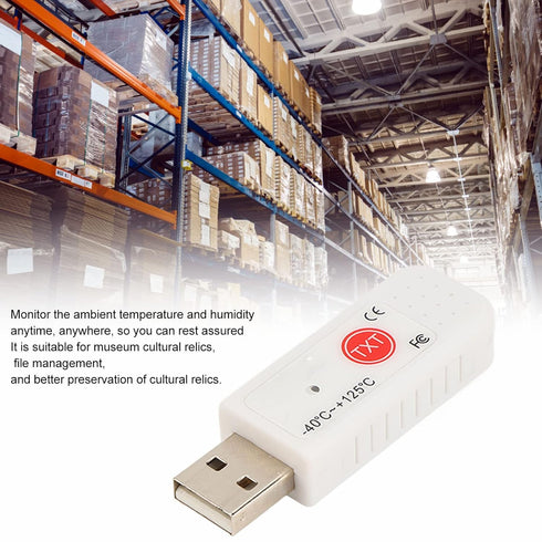TEMPer2 USB Computer Thermometer Inside and Outside,Dual Temperature Sensor Logger, Ambient Temperature Monitoring Data Recorder,Upper Lower Limit...
