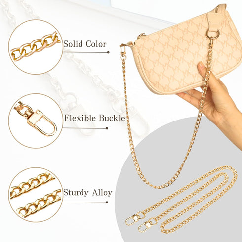 KASBEE Purse Chain Strap, Gold Chain Purse Strap, Crossbody Chain Strap for Purse Shoulder Bag, 47 Inch...
