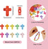 Cheriswelry 200Pcs Acrylic Cross Beads Transparent Crucifix Loose Beads Colorful Lanyard Spacer Beads 15.5mm for Necklace Bracelet Jewelry Making ...