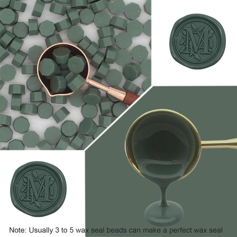 Olive Green Wax Seal Beads 720pcs, Andotopee Premium Sealing Wax Beads for Wax Seal Stamp, Affordable Wax Seal Pellets 0.55lb Refill Pack for Wax ...