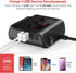 Car Cigarette Lighter Adapter, 12V/24V 120W 4 USB 3 Socket Splitter Car Chargers, LED Voltage Display On/Off Switches, Automotive Cigarette Lighte...