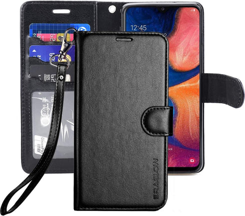 Galaxy A20 Case,Galaxy A30 Case,Premium PU Leather Wallet Flip Protective Phone Case Cover w/Card Slots & Kickstand for Samsung Galaxy A20/A30 201...