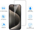 SIBEITU 3 Pack Screen Protector for iPhone 15 Pro Max, 6.7 Inch Tempered Glass Full Coverage HD Clear 9H Hardness, Scratch Resistent, Easy Install...